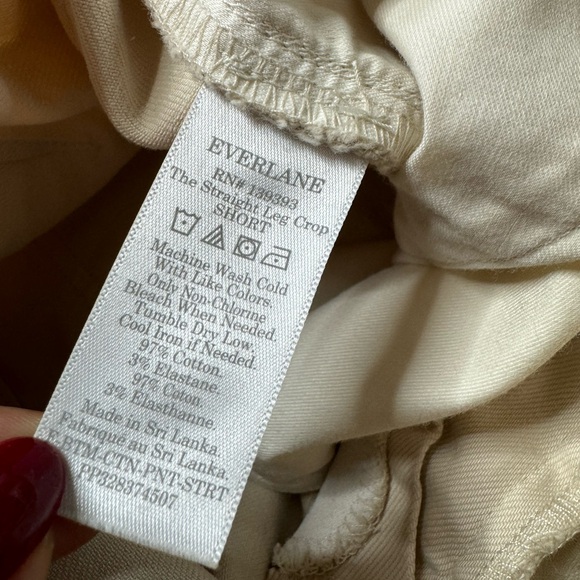 Everlane The Straight Leg Crop Cream Stone Denim Jeans 2 - Picture 7 of 7